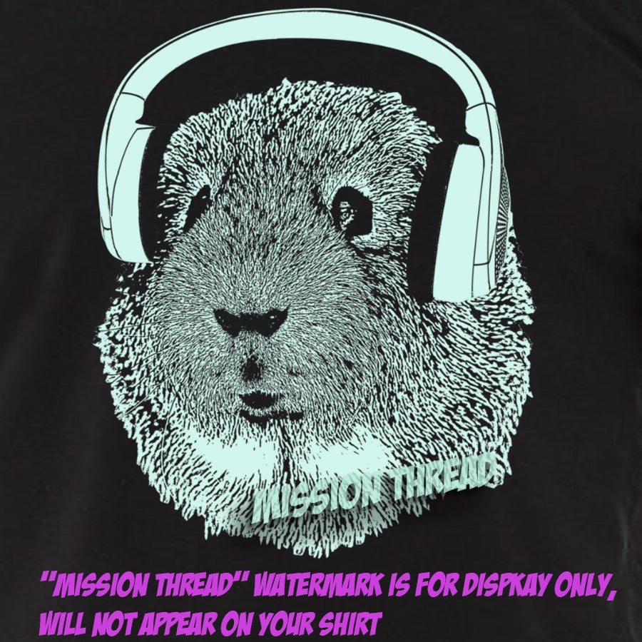 Guinea Pig Wearing Headphones Long Sleeve