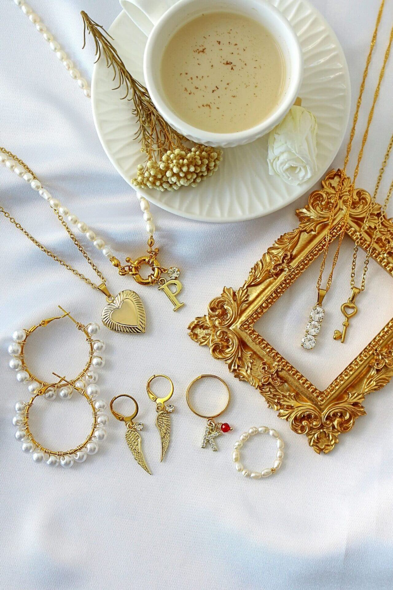 "Aurora" | 24K Pearl Hoops