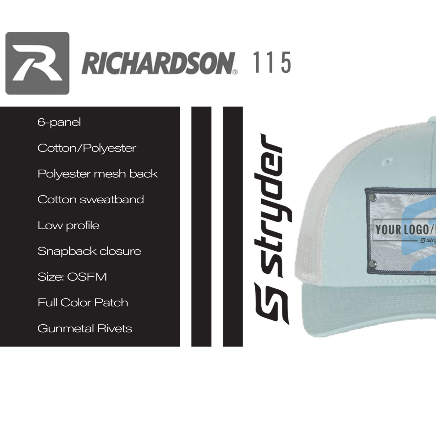 Grace on Cream Teal, Birch & Navy Trucker Hat