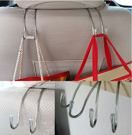 Stainless steel double head multi-function hook seat back hook security net balcony hanging pot wall hanging flower pot hook