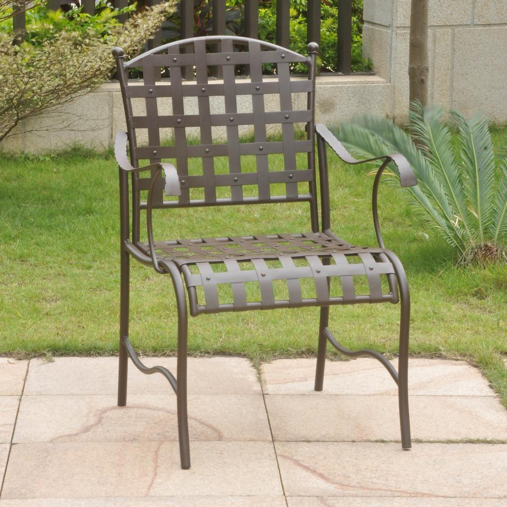 Santa Fe Nailhead Iron Set of Two Chairs