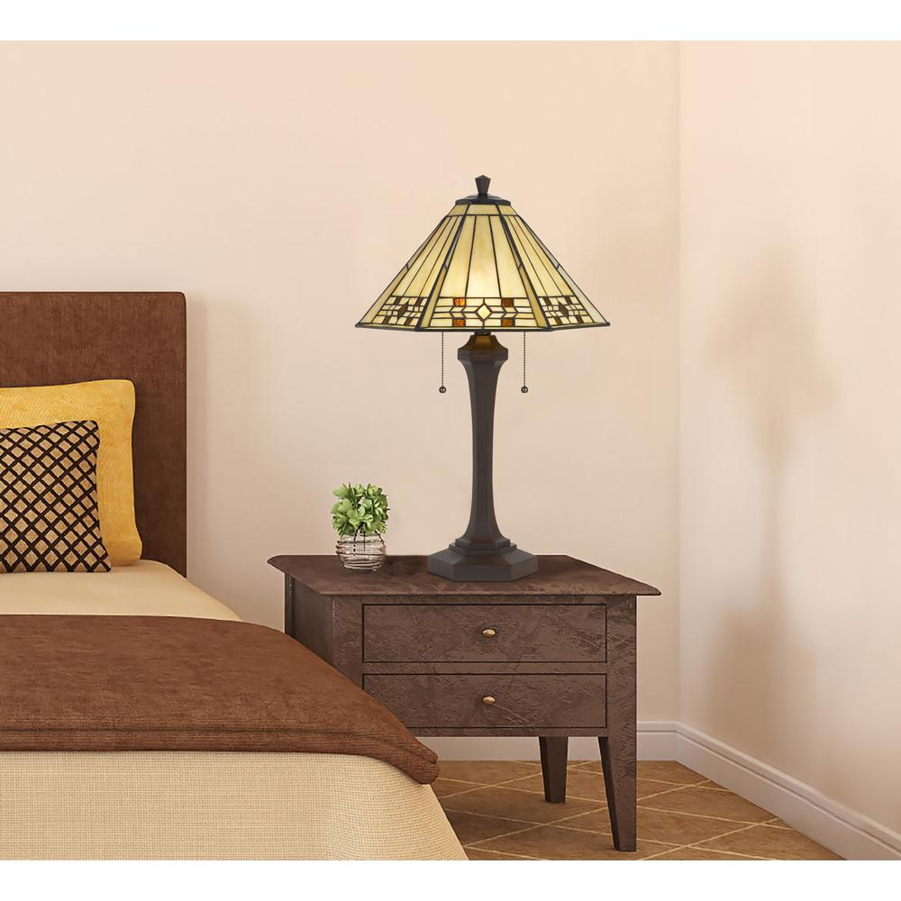 60W X 2 Tiffany Table Lamp