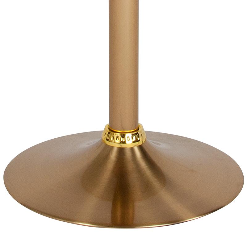 Adjustable Height Retro Barstool in Gold Finish