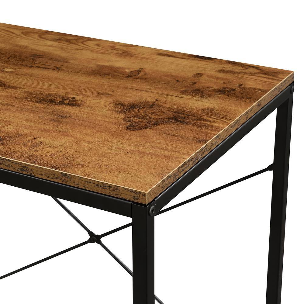 Designs2Go Office Workstation with Shelves, Barnwood/Black