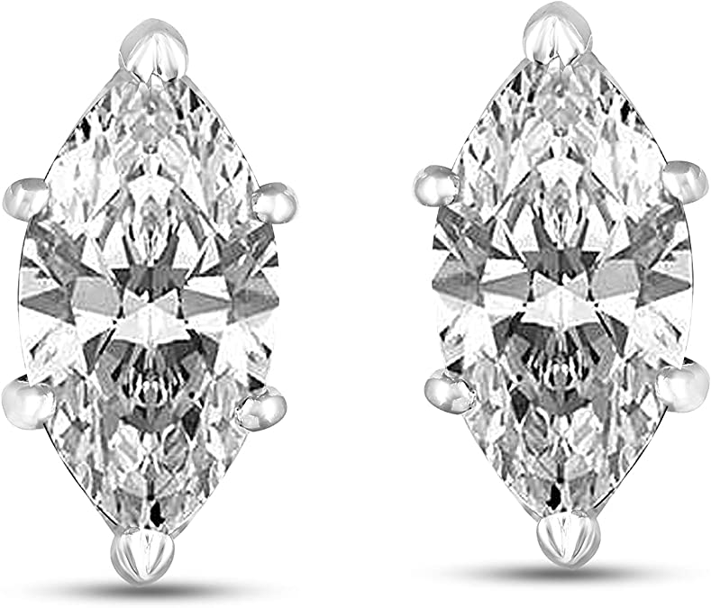 Moissanite Earrings 0.47 Carat Moissanite 925 Sterling Silver