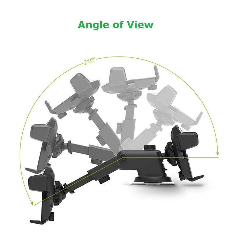 Car Phone Mount Holder Adjustable Long Neck One Touch Windshield Dashboard Desk