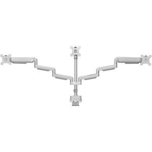 Lorell Mounting Arm for Monitor - Gray - Height Adjustable - 3 Display(s) Supported - 15.40 lb Load Capacity - 75 x 75, 100 x 100 - 1 Each