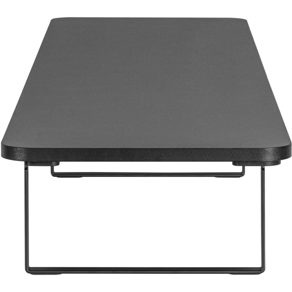 Lorell Quick-Install Monitor Laptop Riser - 4.8" Height x 39.4" Width x 10.2" Depth - Powder Coated - Steel, Particleboard, Silicone - Black