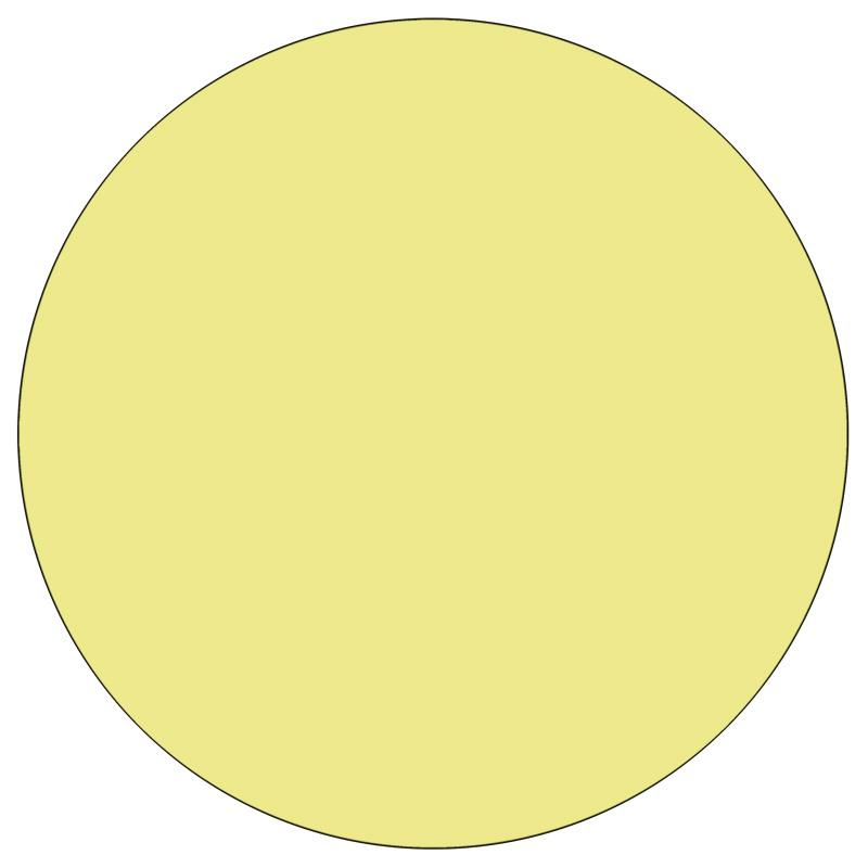 60'' Round Yellow Thermal Laminate Activity Table - Height Adjustable Short Legs