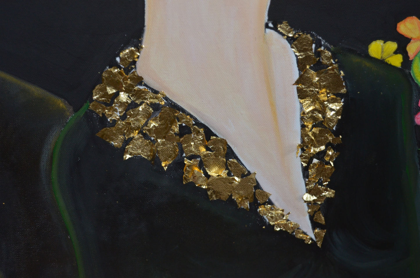 Original Painting Art work with oil paints on canvas, portrait, handmade, 100% made in the USA