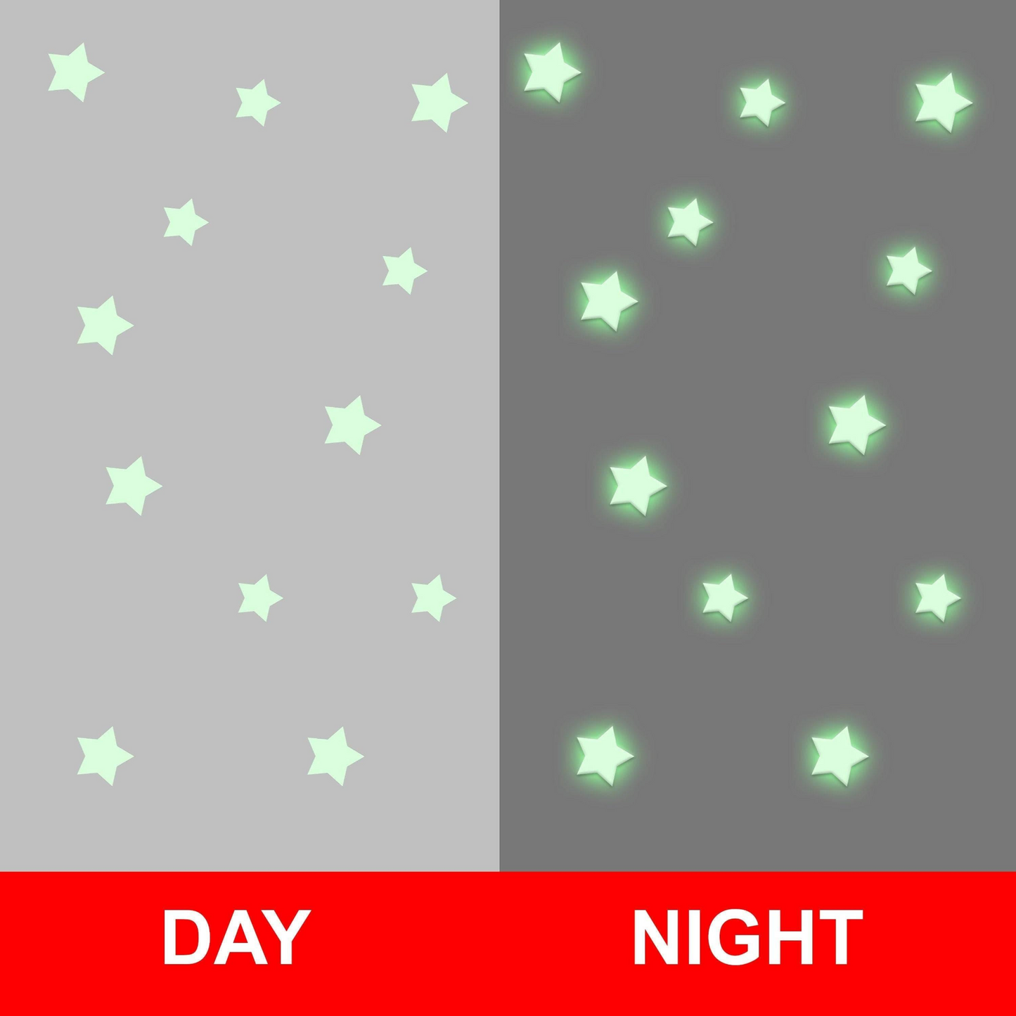 850 pcs Glow In The Dark Stars Stickers - The Star Glowing Ceiling Decals For Wall Room Kids Decor - Night Light Sky Realistic Stars Stick