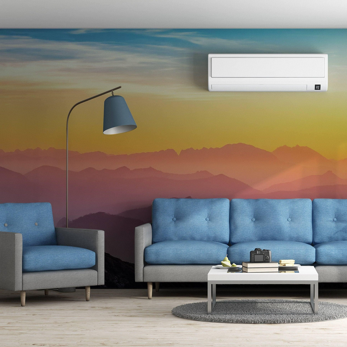 Sunset Wallpaper Decals - Peel Stick Nature Photo Self Adhesive Mural Wall Paper Decal - Vinyl Stickers Murals For Bedroom Sticker Decor