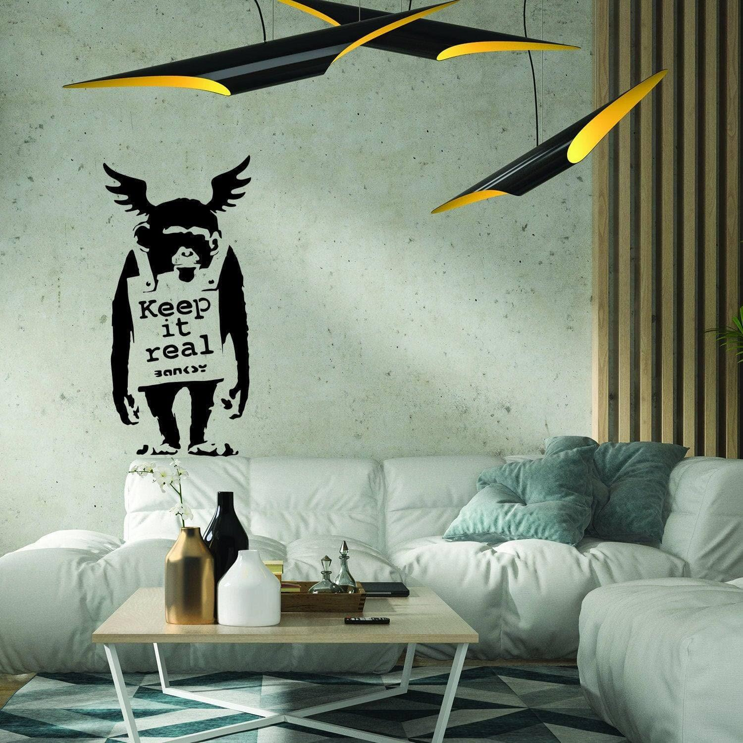 Contemporary Banksy Monkey Graffiti Decal - Urban Expression Wall Art Sticker