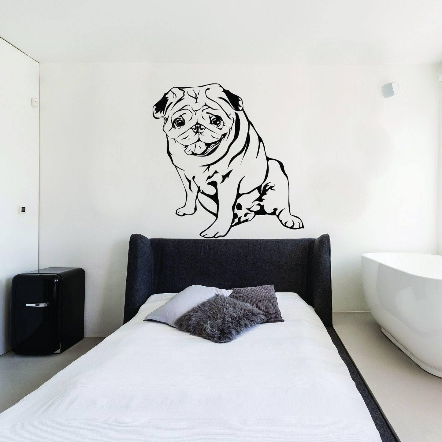 Custom Wall Decal Of Your Pet - Personalized Dog Lover Portrait Vinyl Sticker Gift Idea - Customized My Love Memorial Rescue Art Car Home