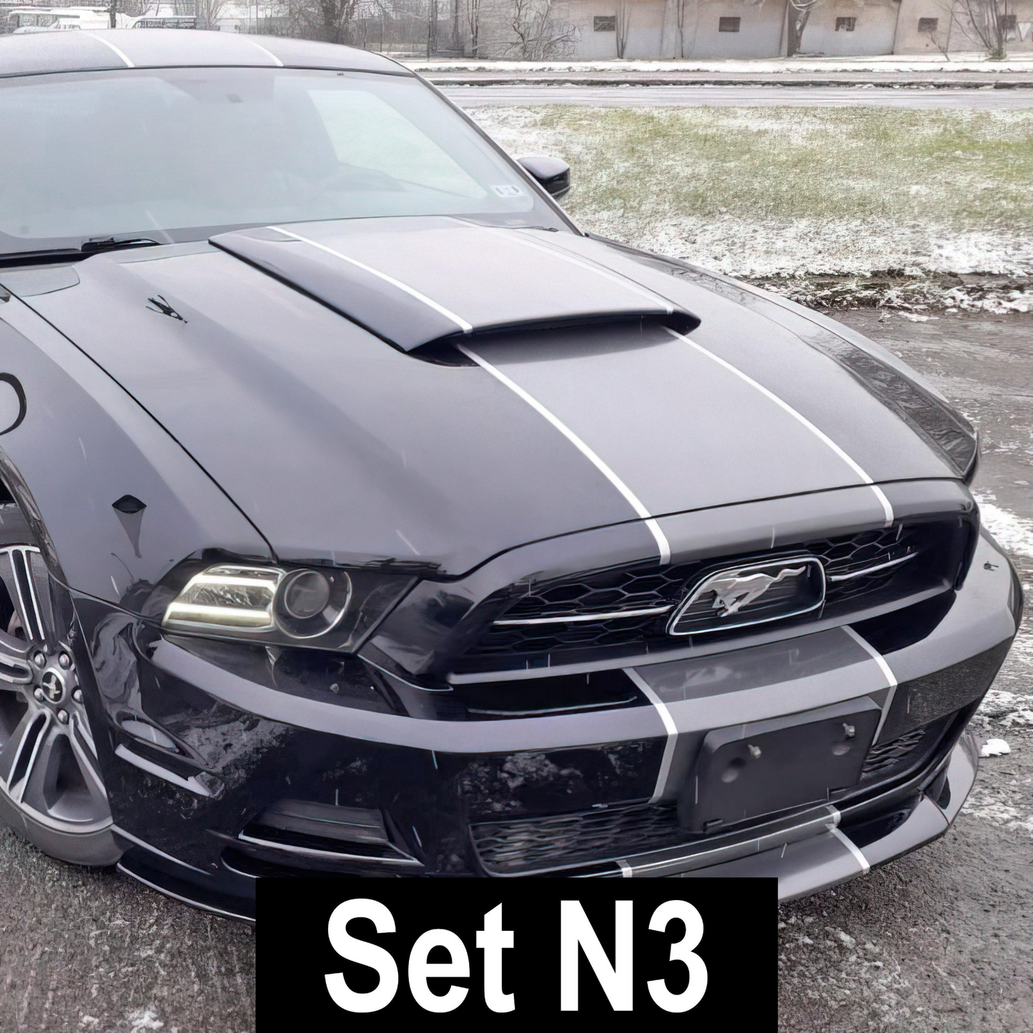Racing Stripes Car Stickers - Auto Vinyl Decals RT - Full Vehicle Body Rally SRT GT Black Stripe Decal - Truck Sport Lines