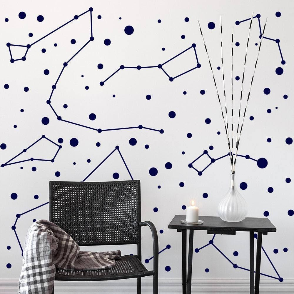 Constellation Stickers Zodiac Wallpaper Sticker - Star Stickers For Wall - Space Decor Sticker Star Decals - Zodiac Gift Constellation Art