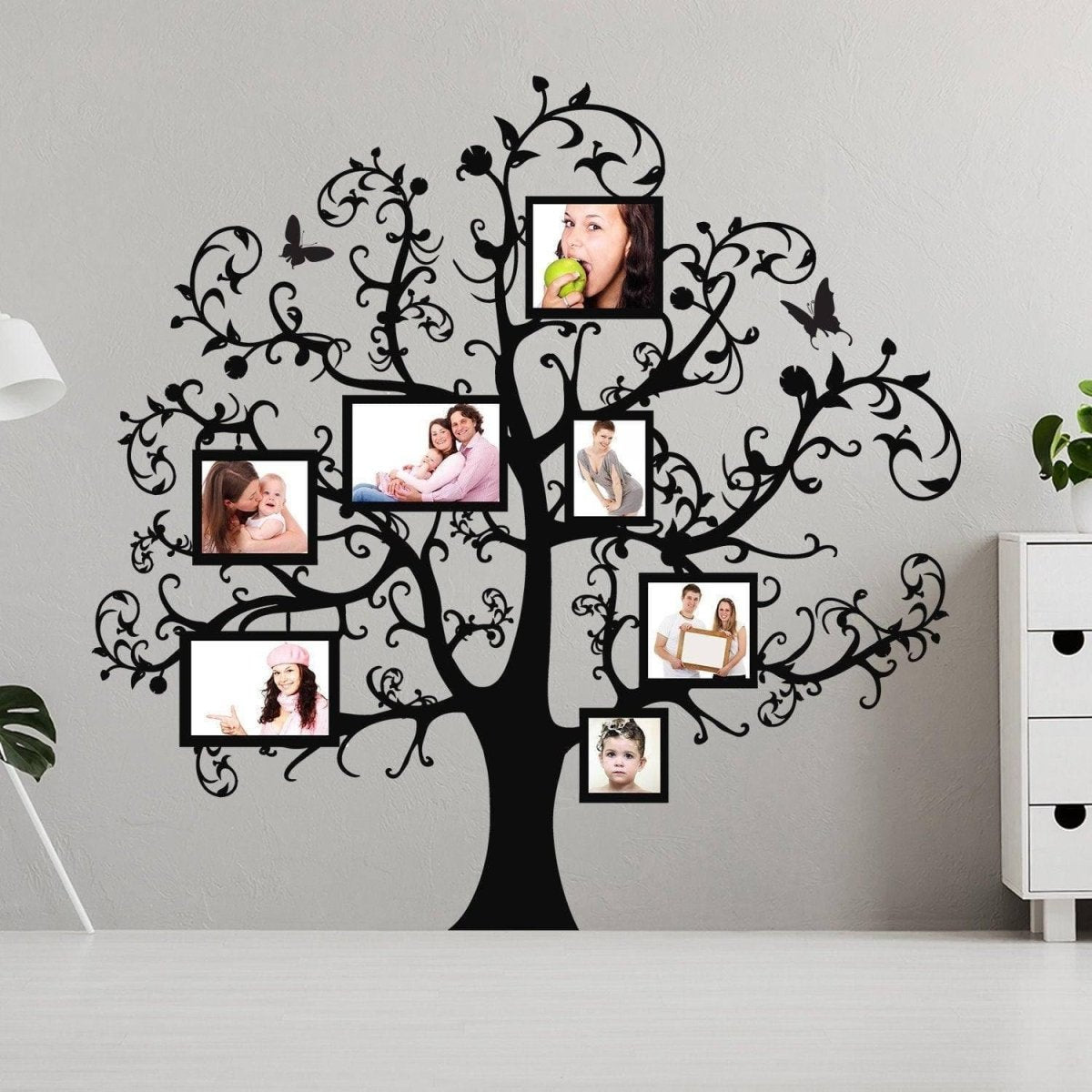 Chic Family Tree Wall Sticker Decal for Interior Decoration