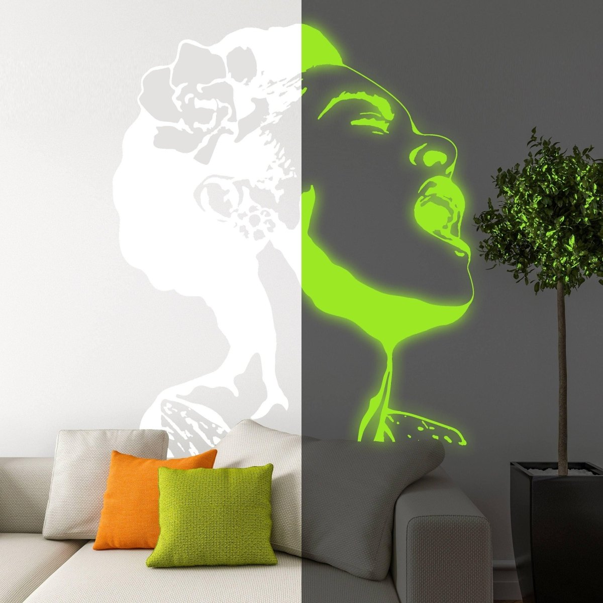EnchantGlow: Luminous Night Glow Wall Sticker Decal, Radiant Wall Art Illumination