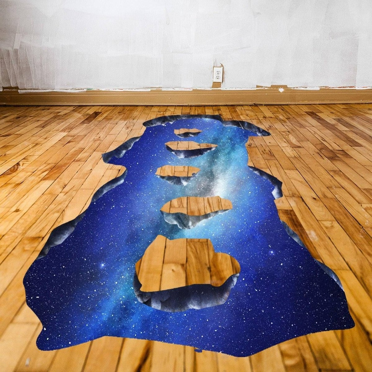 3d Space Bridge Floor Vinyl Decal - Bathroom Living Room Flooring Galaxy Decals Stick Peel Decor Stickers Decoration Kids Classroom Sticker