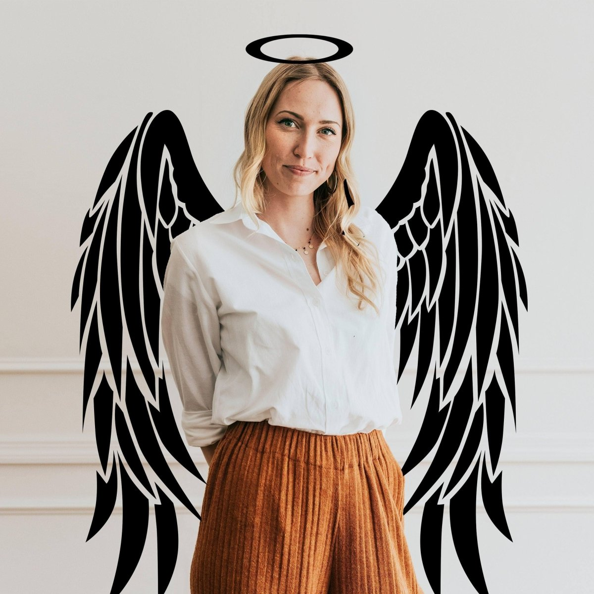 Angel Wings Wall Decor - Angels Wing Art Vinyl Decal - Large Feather Sticker For Room Decoration - The Girl Princess Home 3d Black Mural