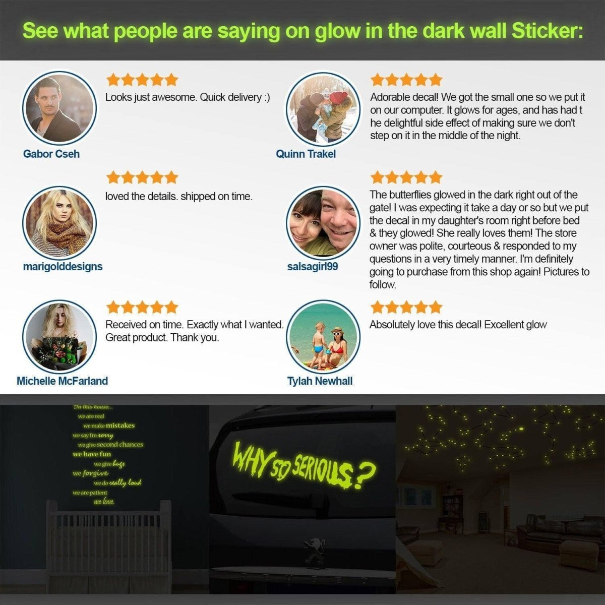 Glow In Dark Lets Cook Breaking Bad Quote Sticker Wall - Night Glowing Kitchen Element Map Science Decal - Realistic Luminescent Light Ghost