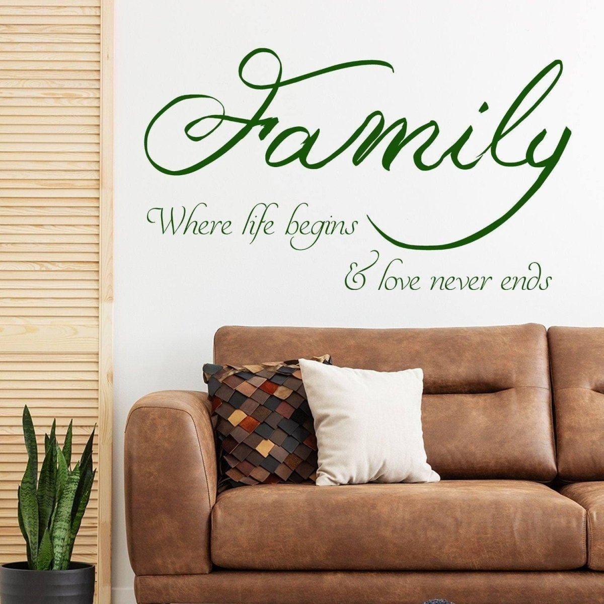 Family Quote Wall Sticker - Love Sign Decor Vinyl Decal - Room Art Quotes Stickers - Rules Inspirational Motivational Inspiring Decals