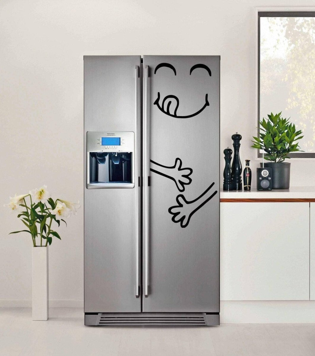 Kitchen Fridge Door Vinyl Cute Sticker - The Funny Die Cut Set Art Food Refrigerator Freezer Decal - Removable Label Skin Stick Peel Mural