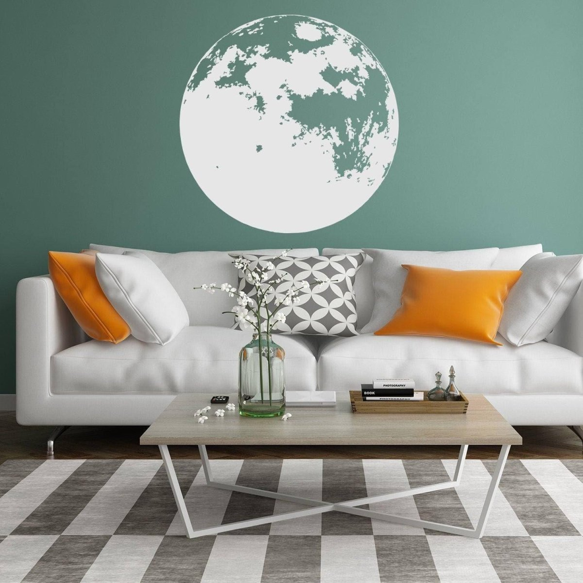 Moon Phase Wall Decor Decal - Kid Full Large Sticker For Nursery Baby Kids Room - Bedroom Ceiling Decorations Art Home Removable Vinyl