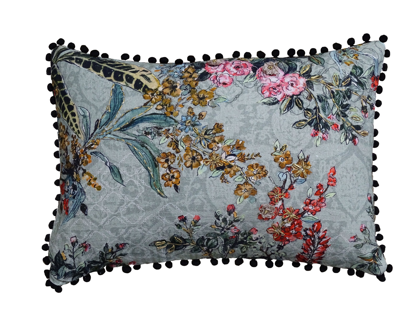 Hand Illustrated 14"X20" Decorative Pillow