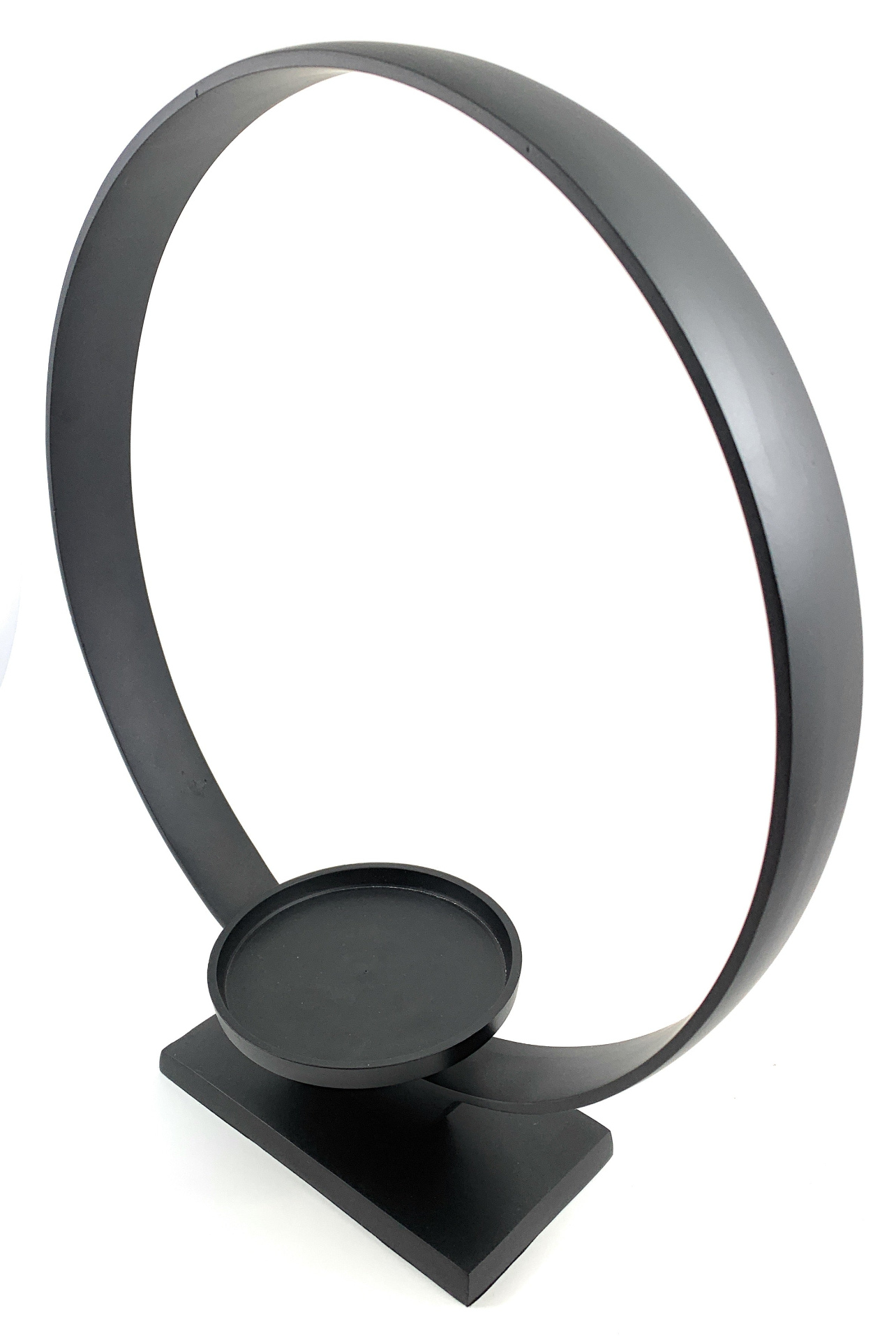 Ring Candle Holder Rustic Black