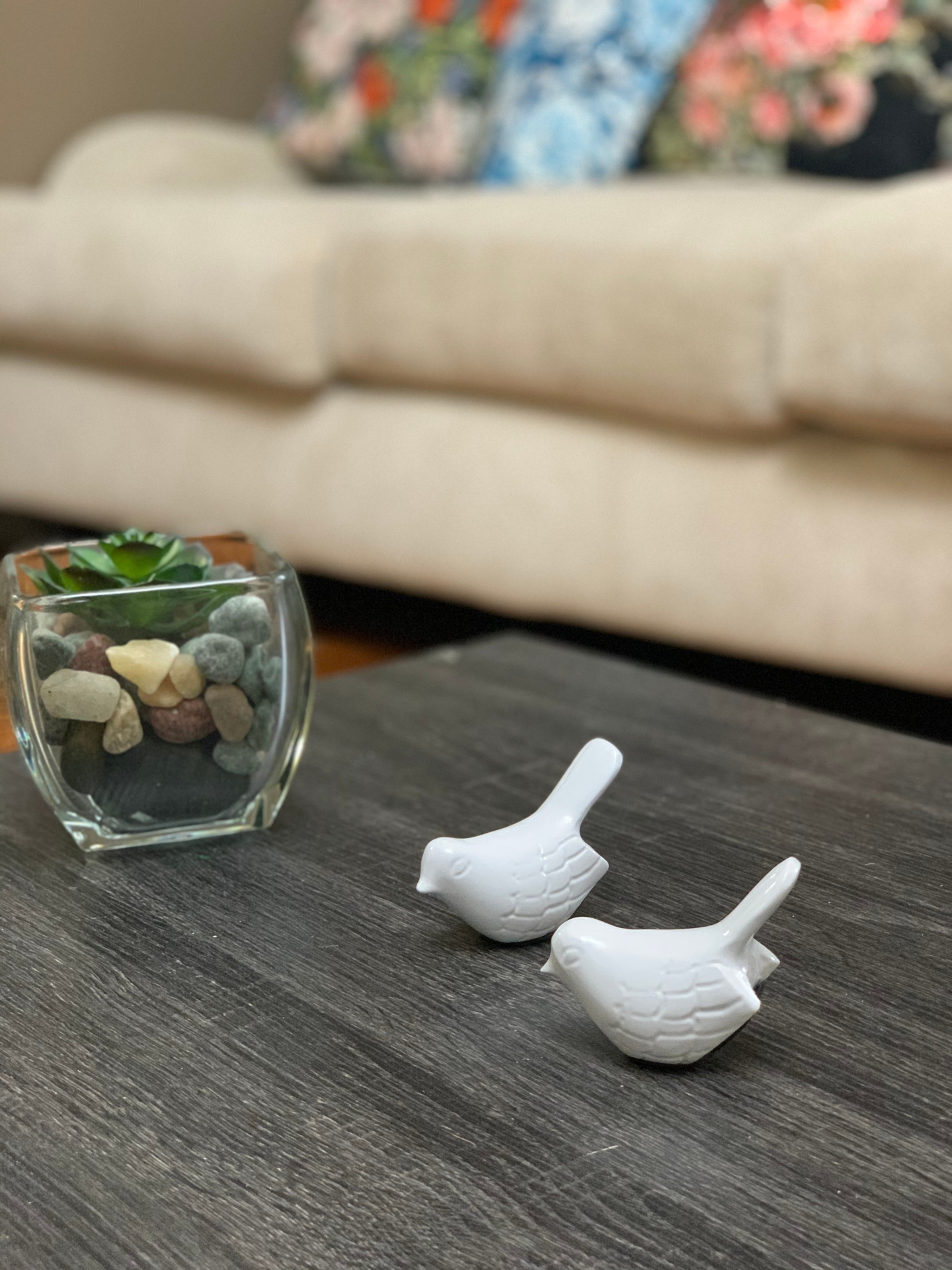 Vibhsa Birds of Health and Happiness Set of 2 (White)