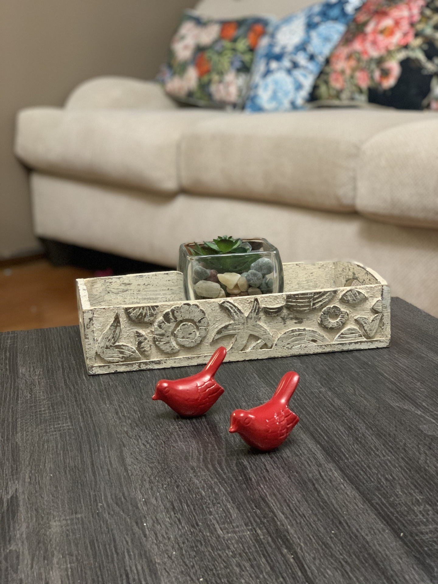 Vibhsa Birds of Health and Happiness Set of 2 (Red)