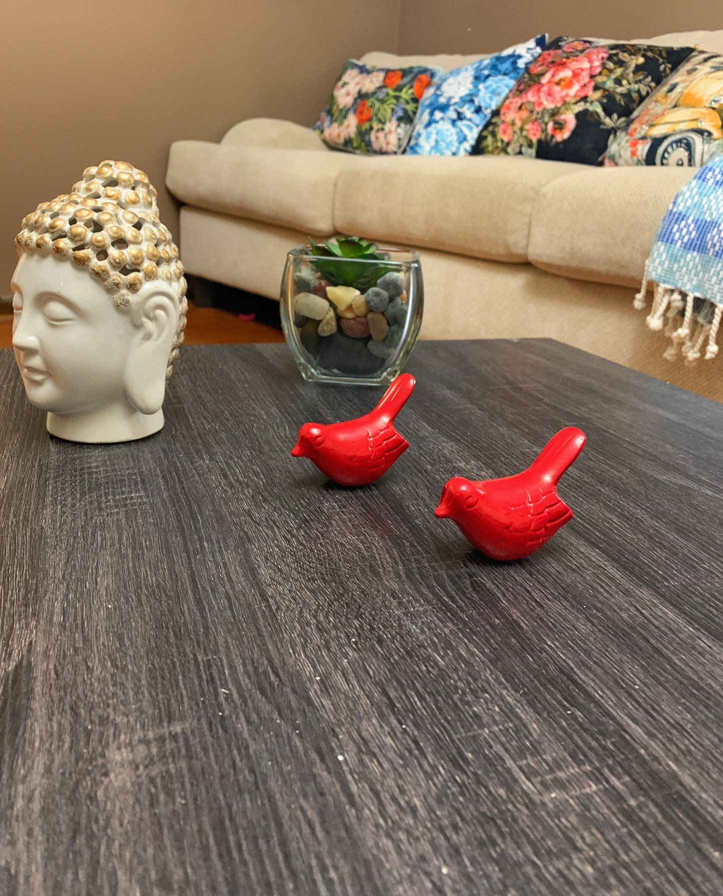 Vibhsa Birds of Health and Happiness Set of 2 (Red)