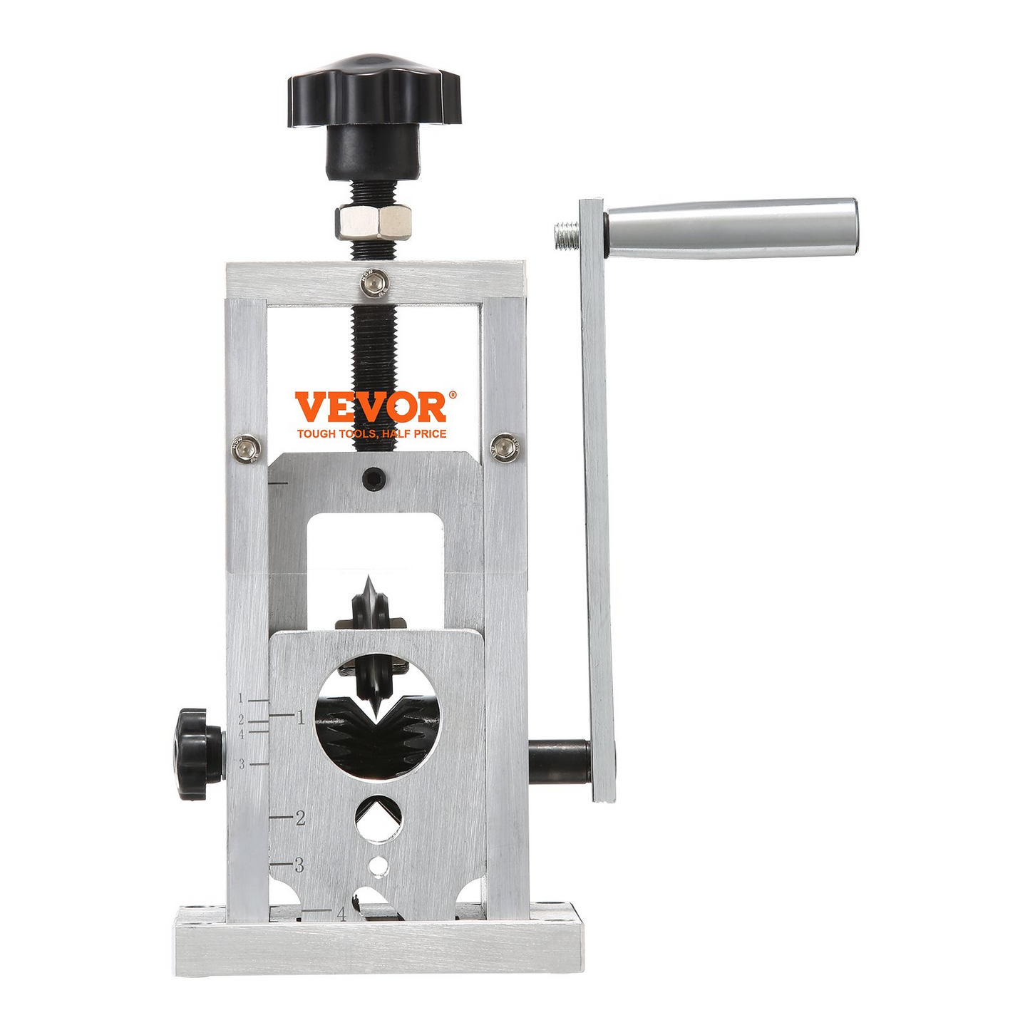 VEVOR Manual Wire Stripping Machine, 0.06''-1.5'' Copper Stripper with Hand Crank or Drill Powered, Visible Stripping Depth Reference, Portable Aluminum Frame Wire Peeler for Scrap Copper Recycling