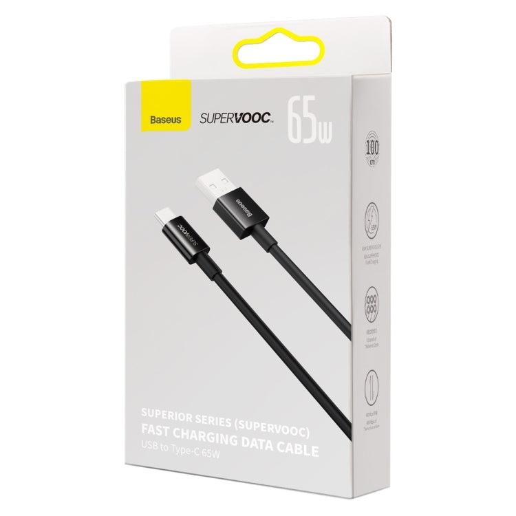 Baseus USB-A to USB-C 65W Flash Charging Data Cable 1M