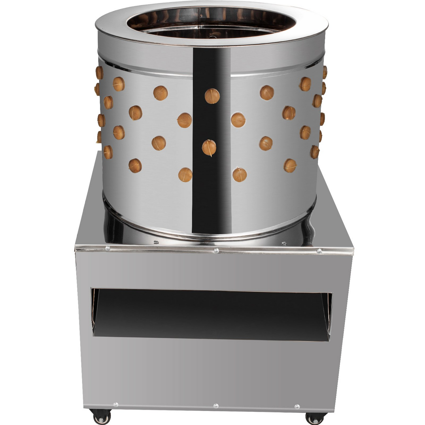 VEVOR Stainless Steel Chicken Plucker 20Inch Barrel Diameter De-Feather Remover Poultry Machine 1500W 275R/min Barrel Diameter Heavy Duty Feather Plucking Machine