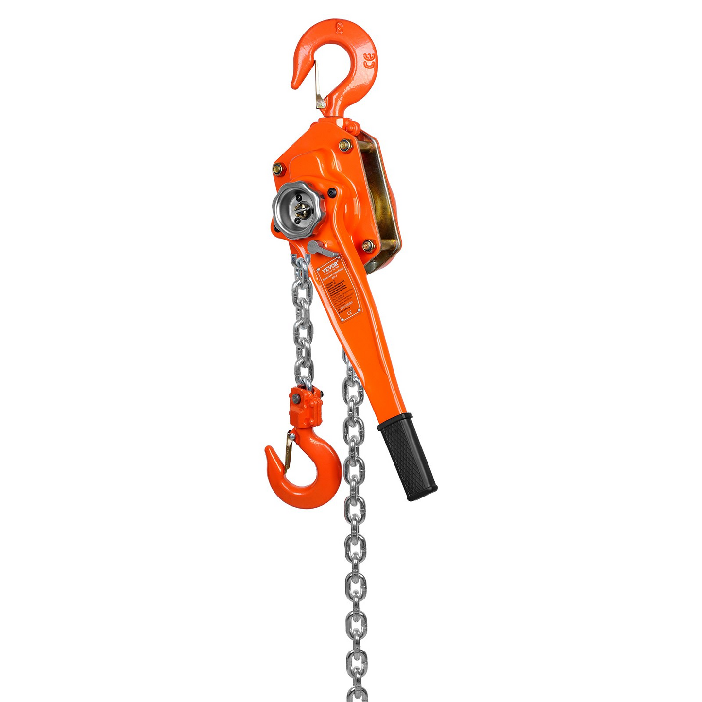 VEVOR Manual Lever Chain Hoist, 3 Ton 6600 lbs Capacity 10 FT Come Along, G80 Galvanized Carbon Steel with Weston Double-Pawl Brake, Auto Chain Leading & 360° Rotation Hook, for Garage Factory Dock