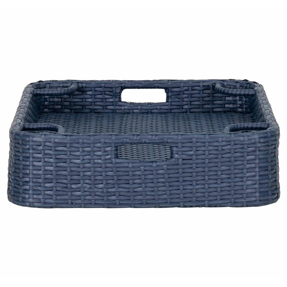 Wicker Floating Pool Tray Durable & Sturdy Aluminum Frame Pool Accessory Tray