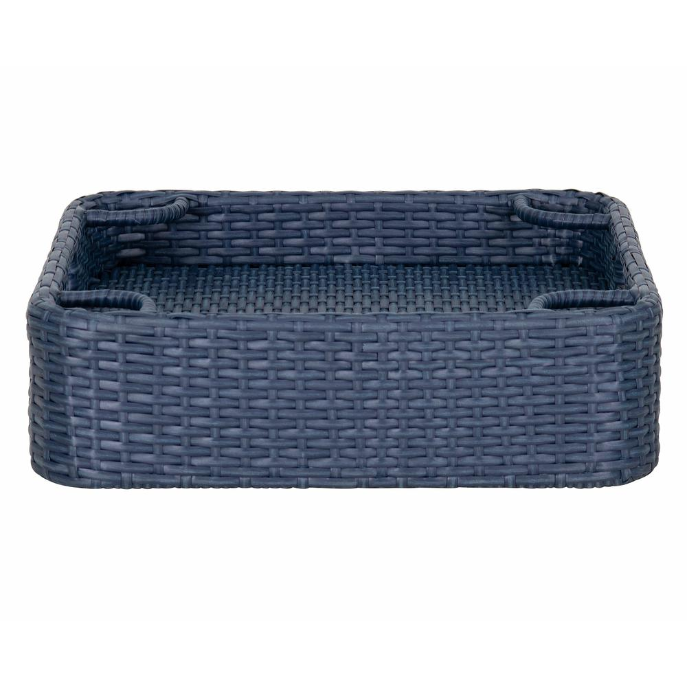 Wicker Floating Pool Tray Durable & Sturdy Aluminum Frame Pool Accessory Tray
