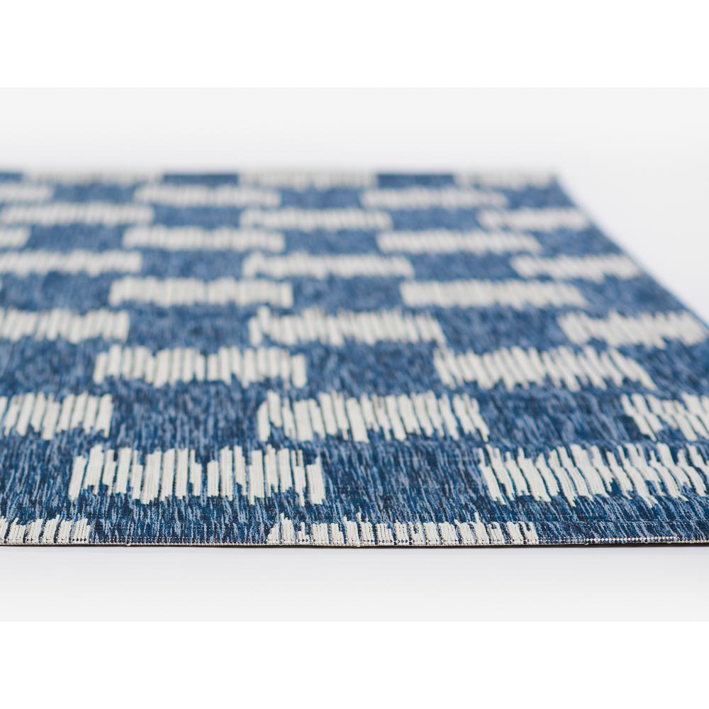 Transitional Rectangle Area Rug, Blue, 6'7" X 9'6"