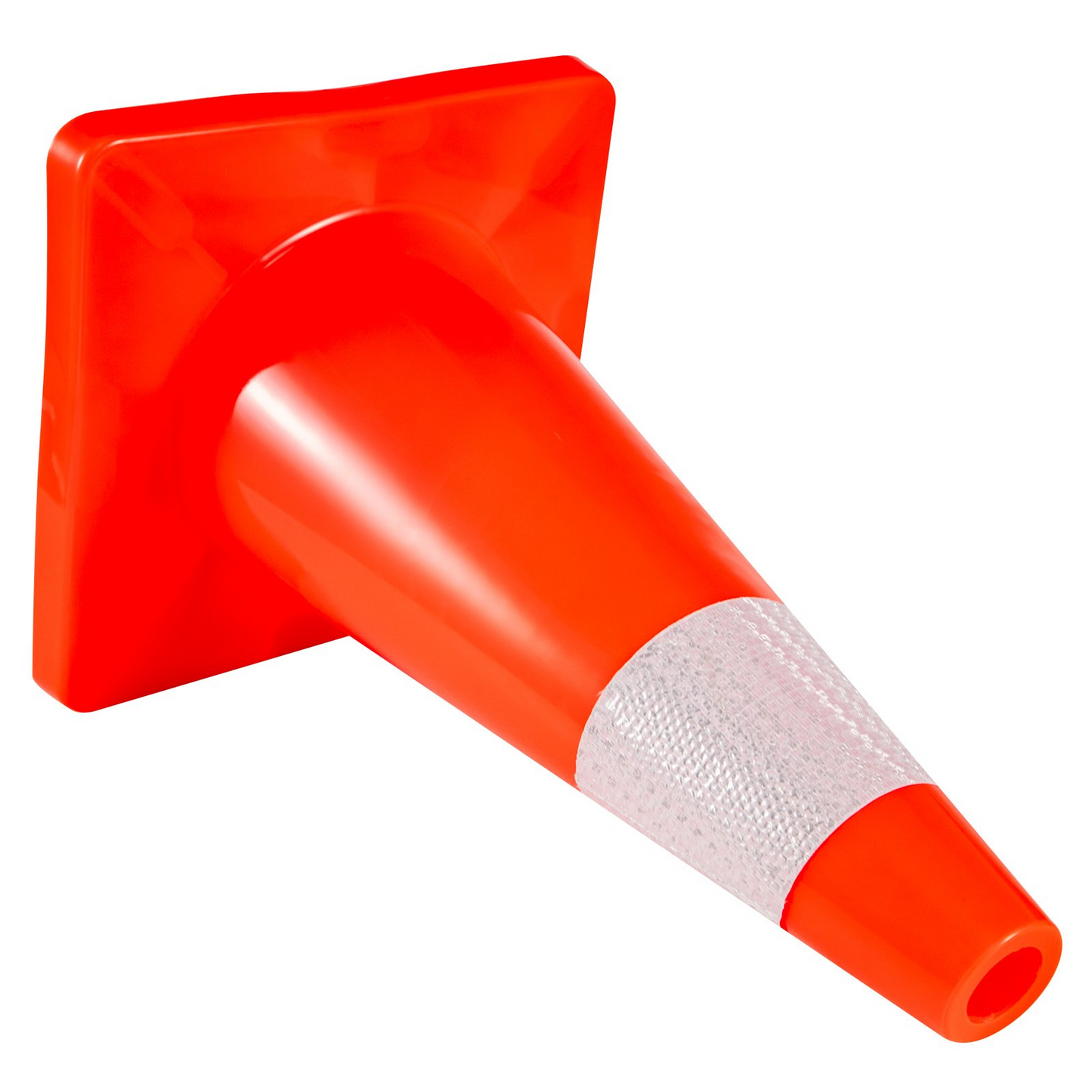 VEVOR 12Pack 18" Traffic Cones, Safety Road Parking Cones PVC Base, Orange Traffic Cone with Reflective Collars, Hazard Construction Cones for Home Traffic Parking