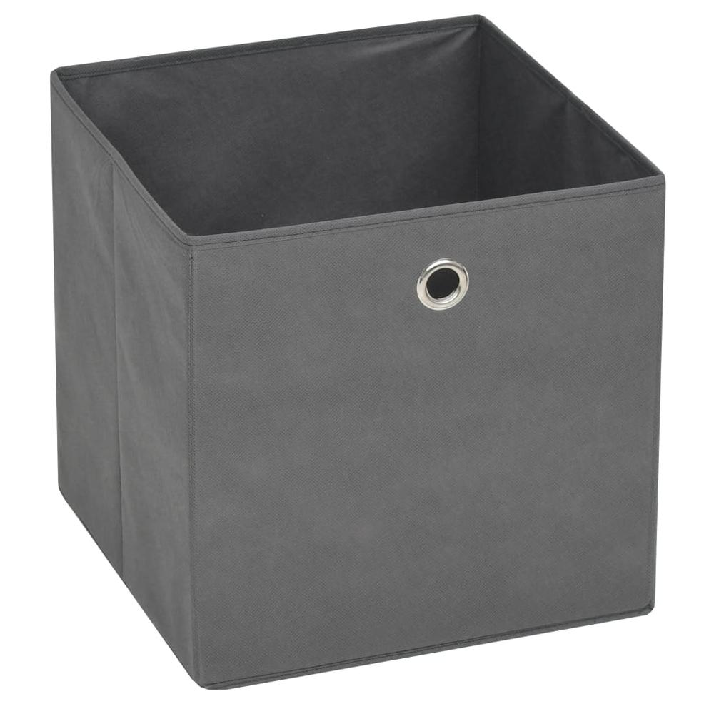 Storage Boxes 4 pcs Non-woven Fabric 12.6"x12.6"x12.6" Gray