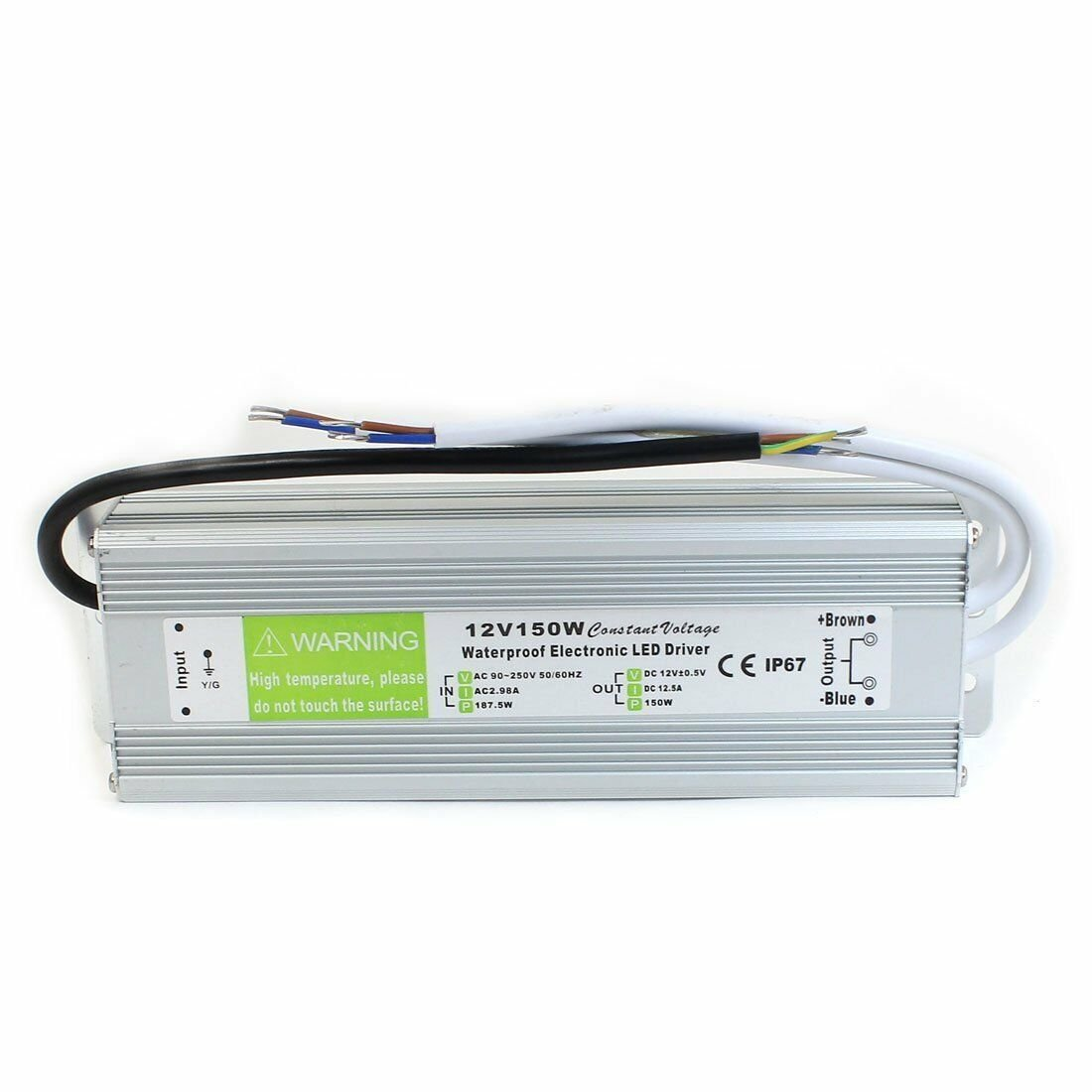 DC12V IP67 12.5A 150W Waterproof LED Driver Power Supply Transformer~3346