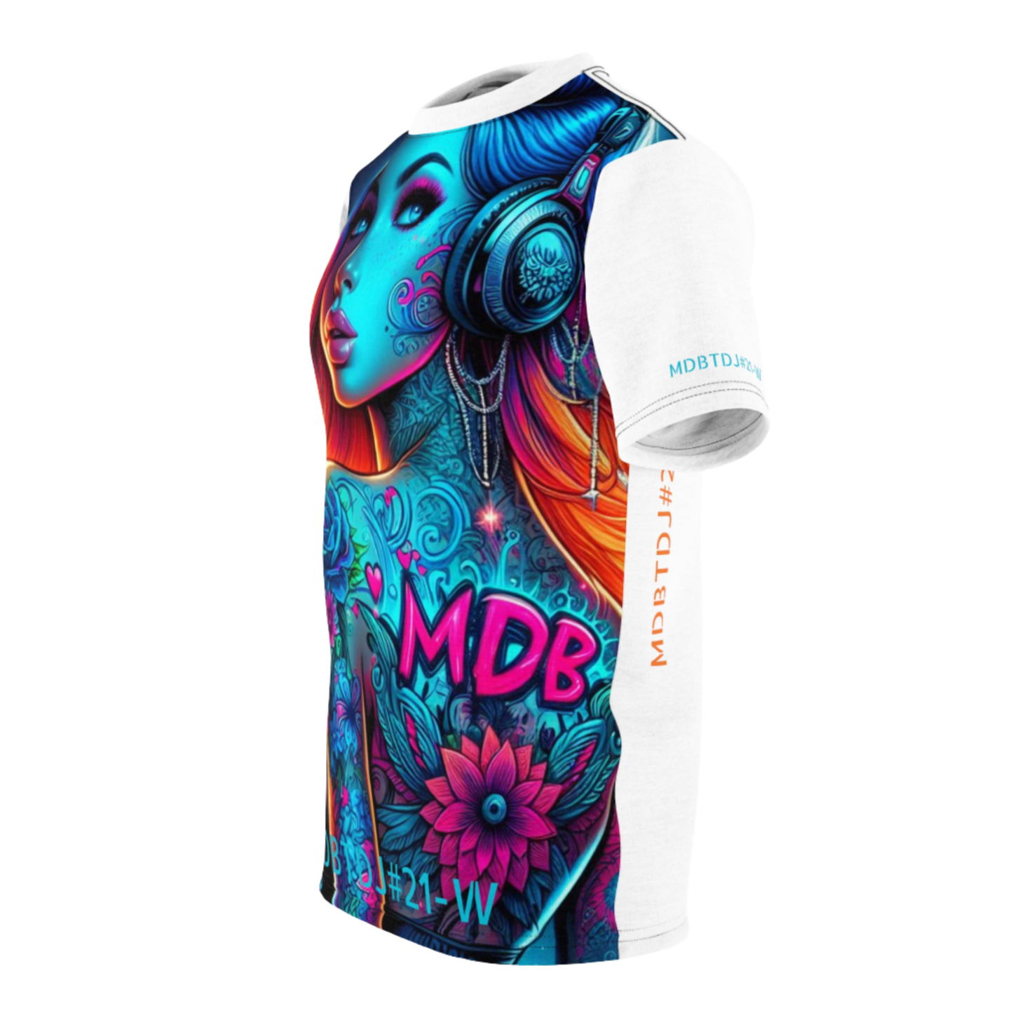 MDBTDJ#21-W Premium Art Tee Shirt - Tattooed Dj's Limited Edition - Unisex