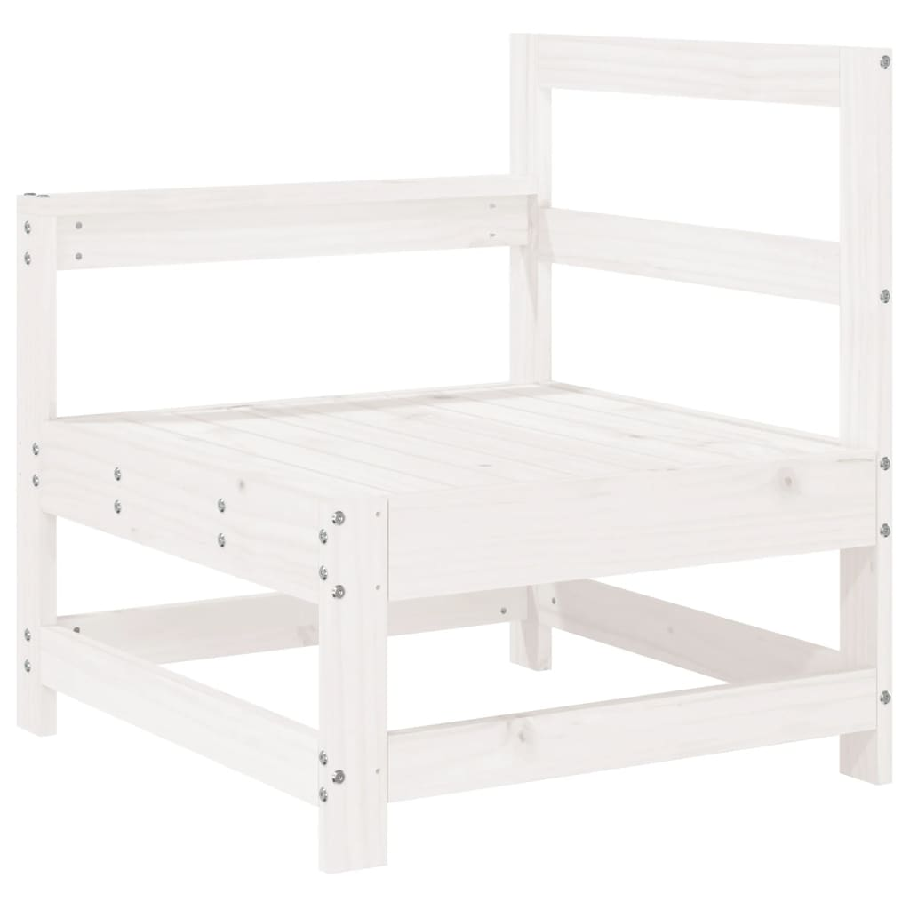 vidaXL 5 Piece Patio Lounge Set White Solid Wood Pine