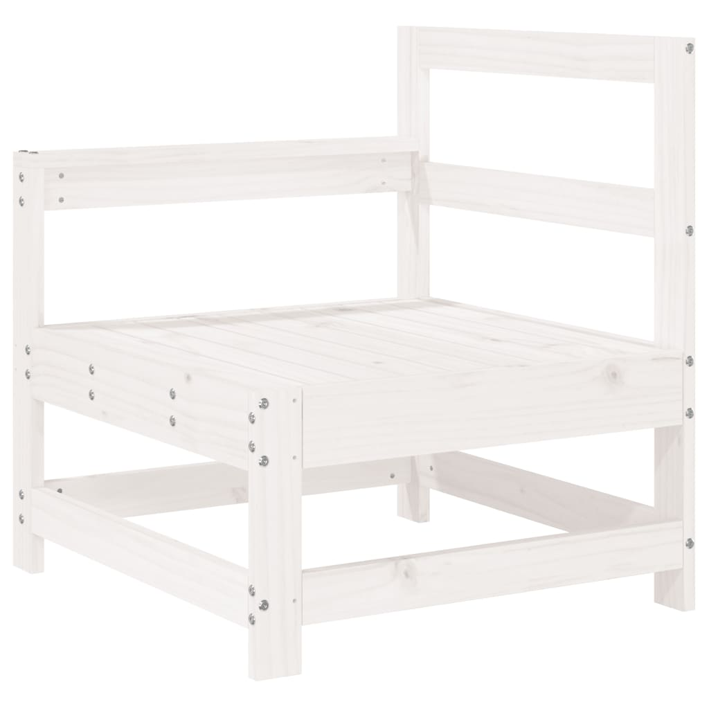 vidaXL 7 Piece Patio Lounge Set White Solid Wood Pine