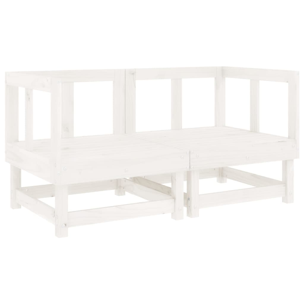 vidaXL 6 Piece Patio Lounge Set White Solid Wood Pine