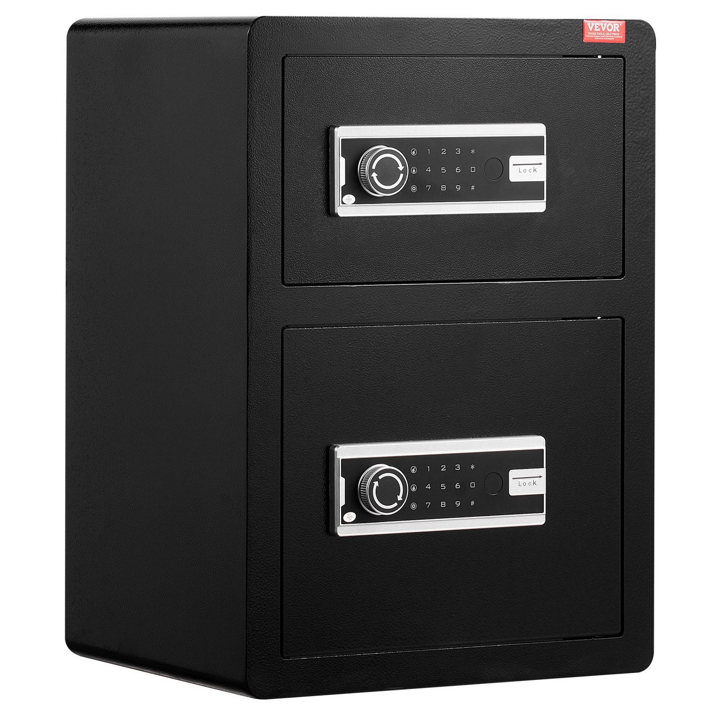 VEVOR Double Door 3.5 cu.ft Safe Box with Key Lock Password Fireproof Bag Black,organize cash, passports, jewelry, gold, watches and documents