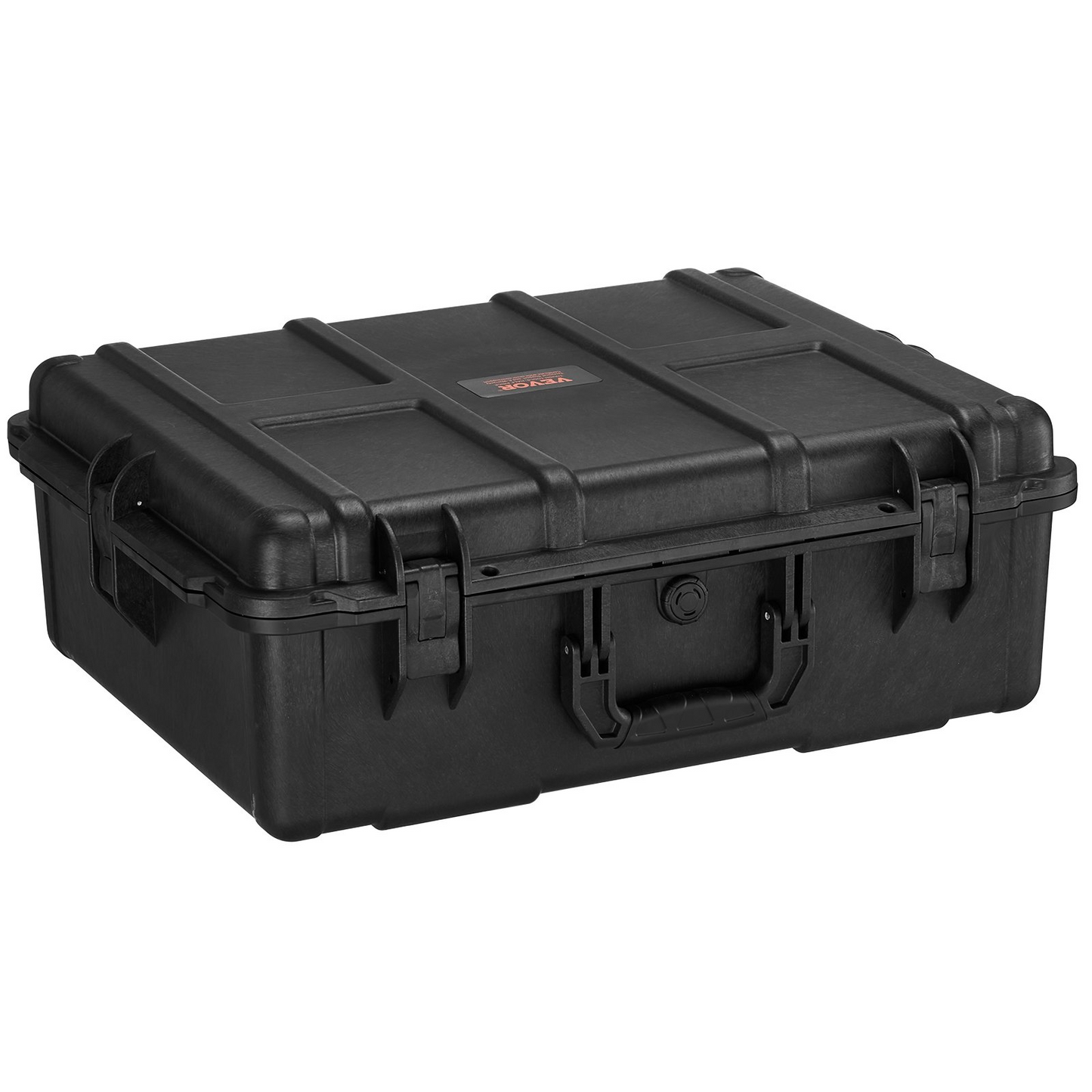 VEVOR 2.4 Cu.ft Weatherproof Hard Case with Handle Clips Padlock Holes Foam