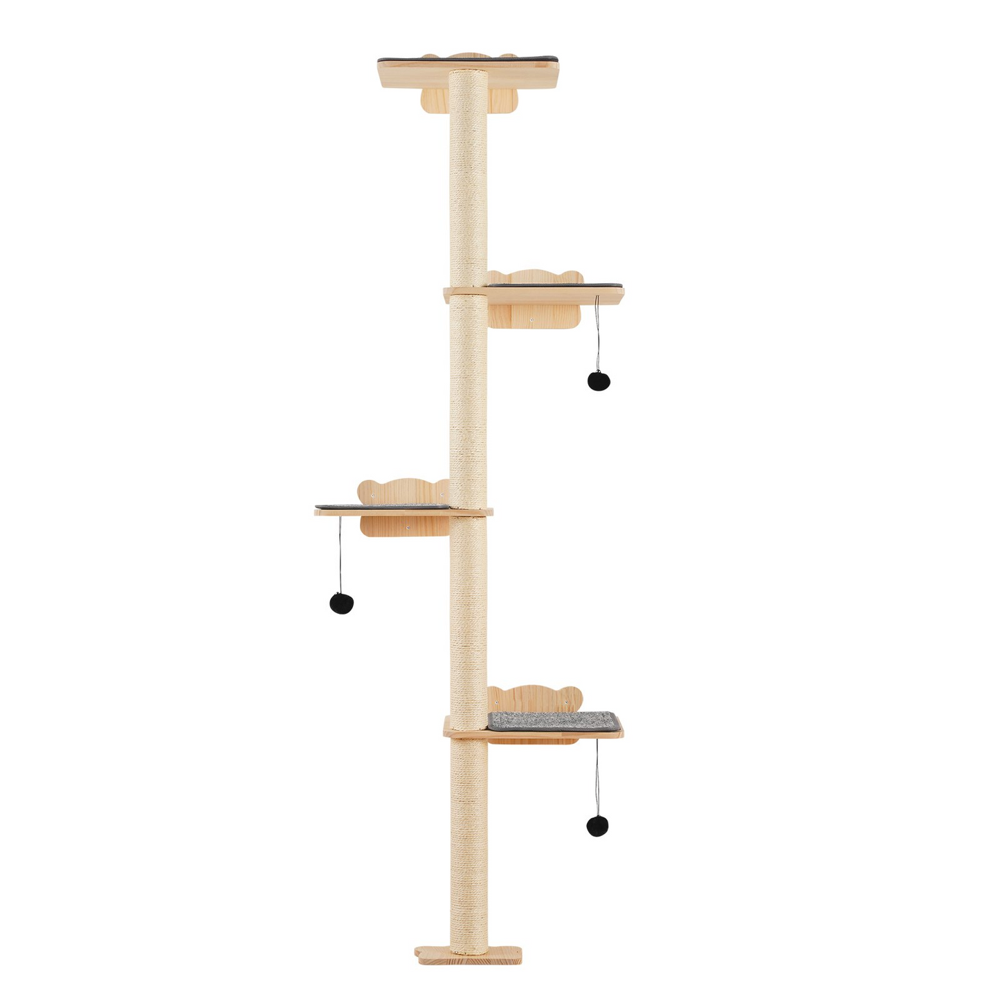 VEVOR Wall Mounted Cat Shelves Tree with Platform Tree-Shaped Cat Furniture Set